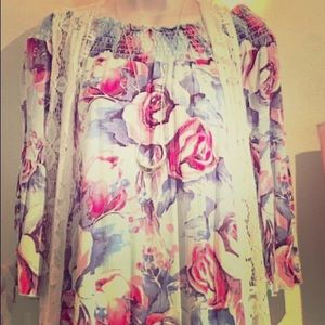 Off the shoulder flower summer dress